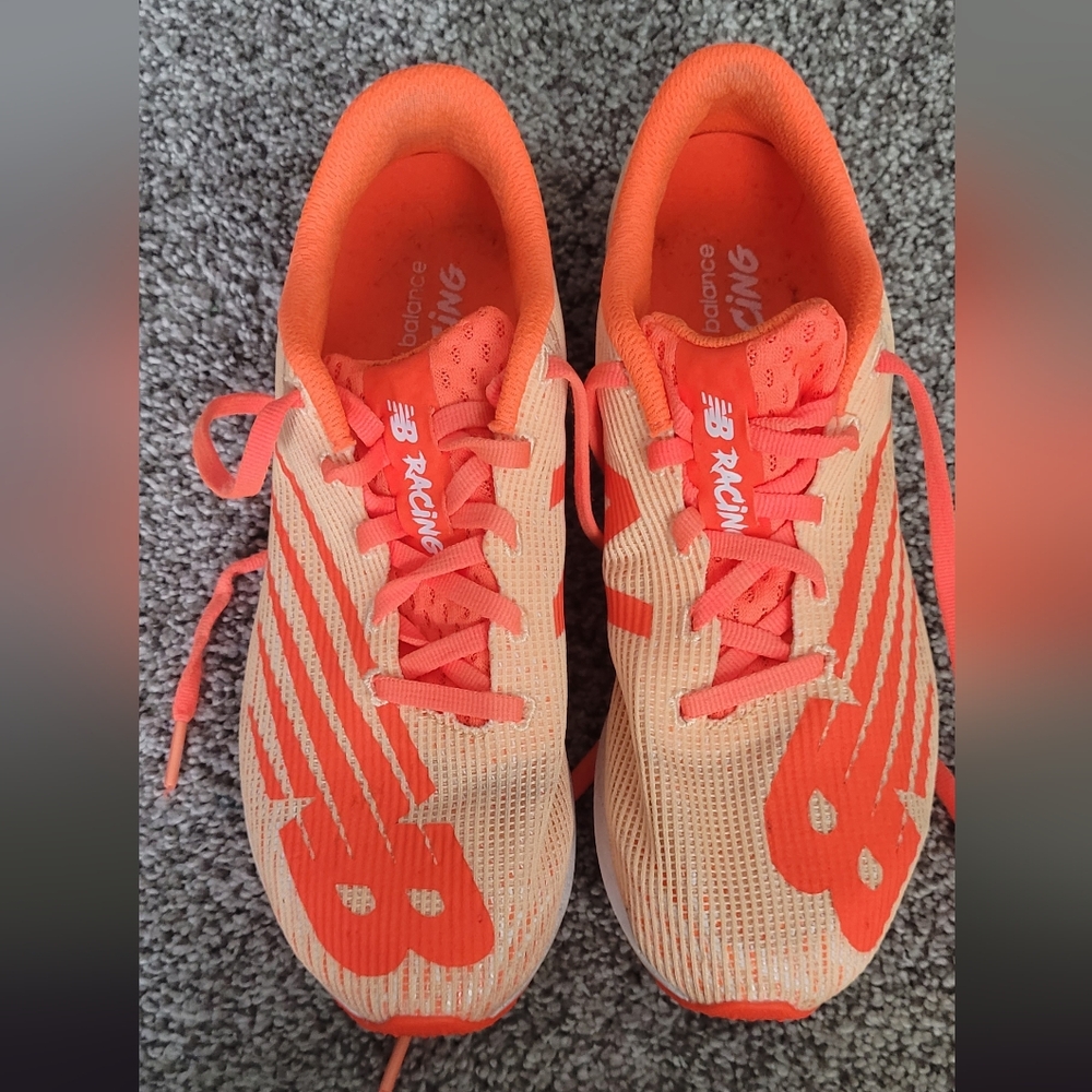 New Balance Women's Athletic Shoes in Vibrant Orange and Beige